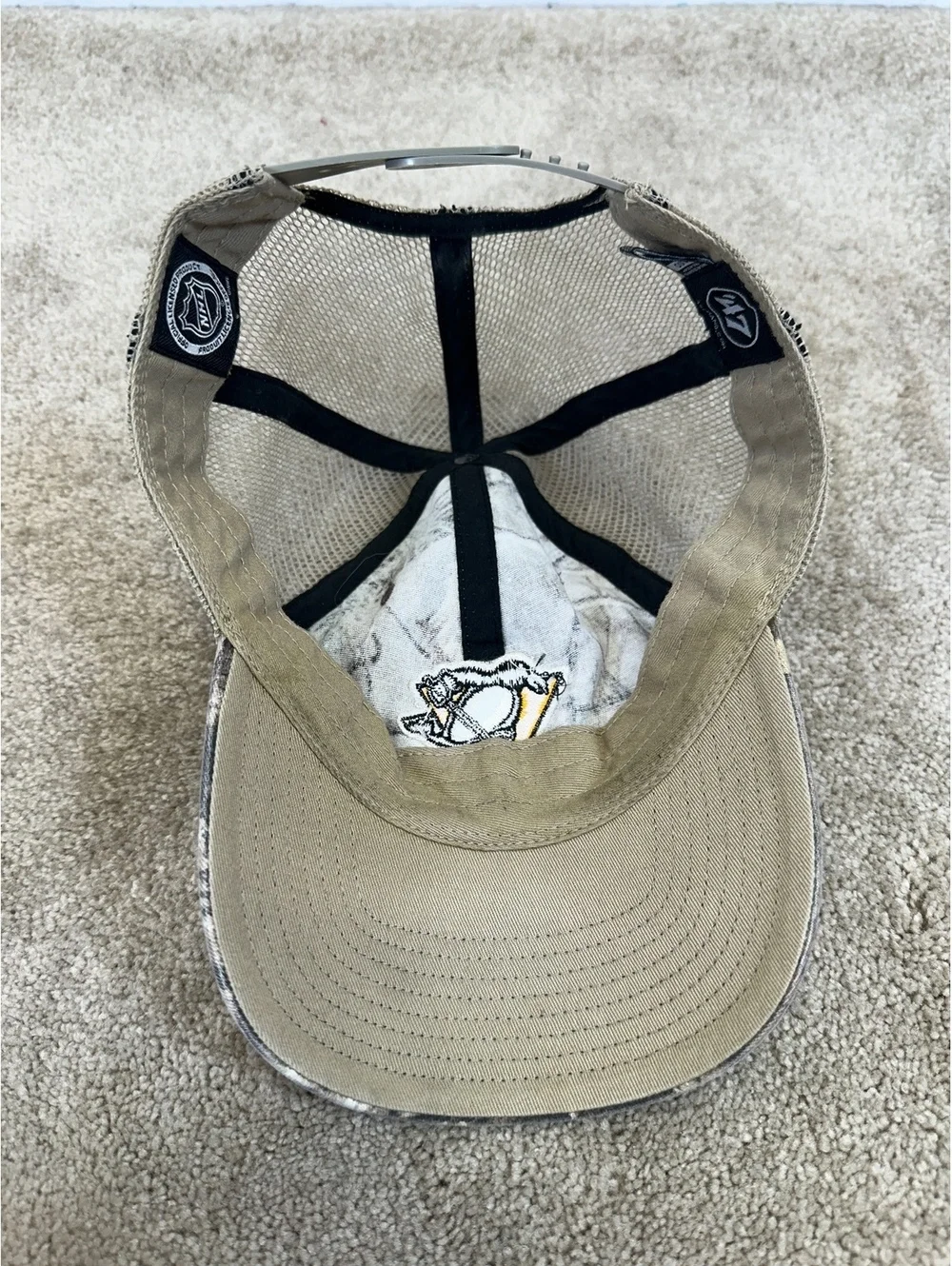 47 Brand Pittsburgh Penguins Realtree Camo Mesh Trucker Snapback NHL Hat